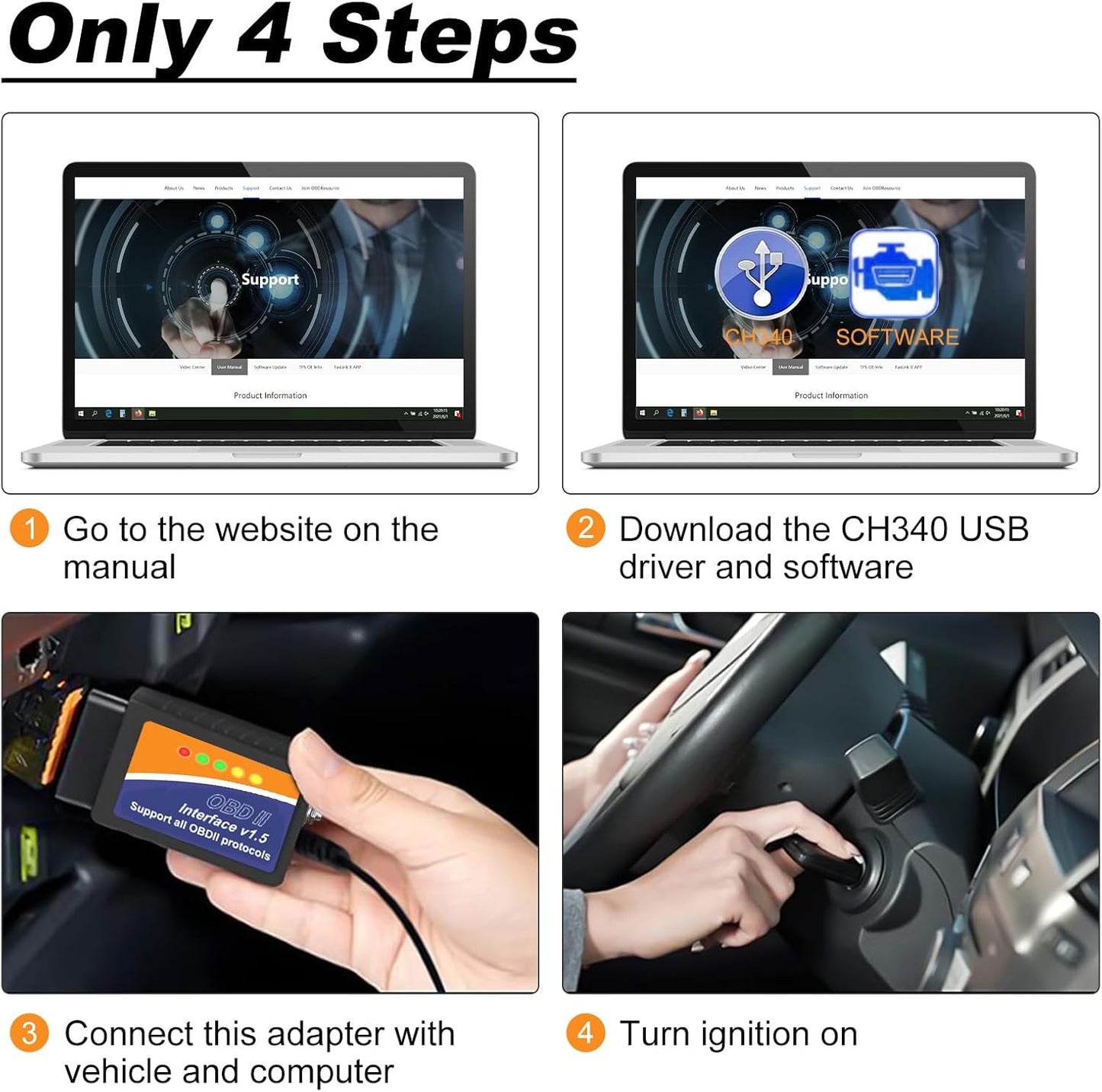 ELM27 FORScan OBD2 USB Adapter for Windows